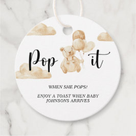 Beer Pop het als ze baby shower pop Bedankjes Labels