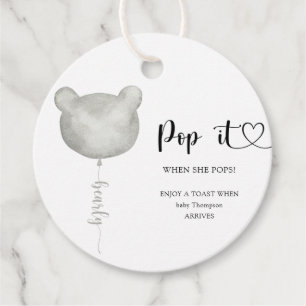 Beer Pop het als ze baby shower pop Bedankjes Labels