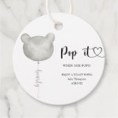 Beer Pop het als ze baby shower pop Bedankjes Labels (Voorkant)
