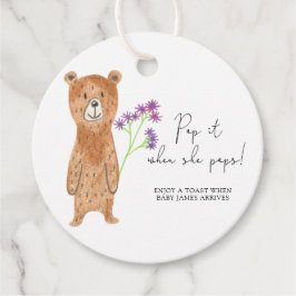 Beer Pop het als ze baby shower pop Bedankjes Labels