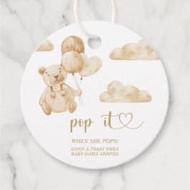 Beer Pop het als ze baby shower pop Bedankjes Labels