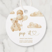 Beer Pop het als ze baby shower pop Bedankjes Labels (Achterkant)