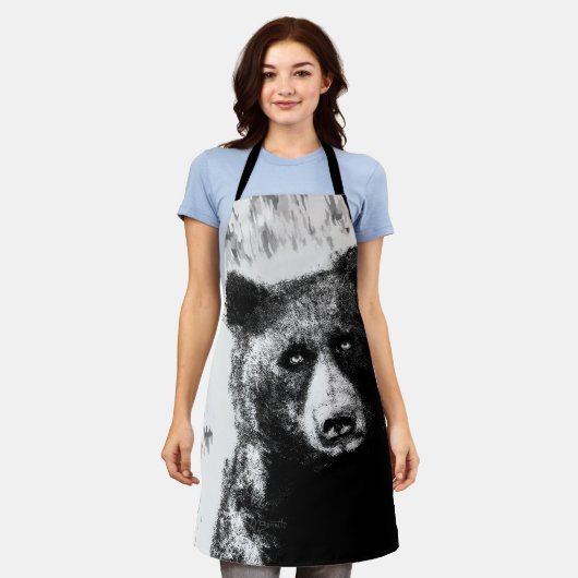 Beer Portrait Apron Schort (Gedragen)