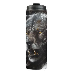 Beer Portret Dierenschilderij Wildlife Adventure Thermosbeker