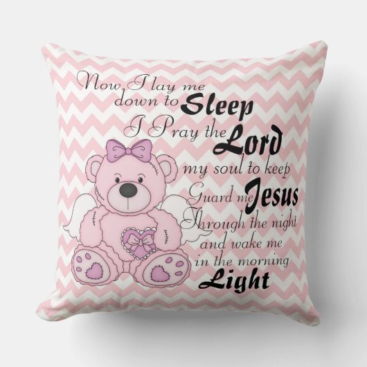 Beer Prayer Angel en Chevron Pattern/Sierkussen Kussen (Voorkant)