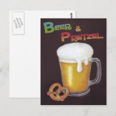Beer & Pretzel Briefkaart (Voorkant / Achterkant)
