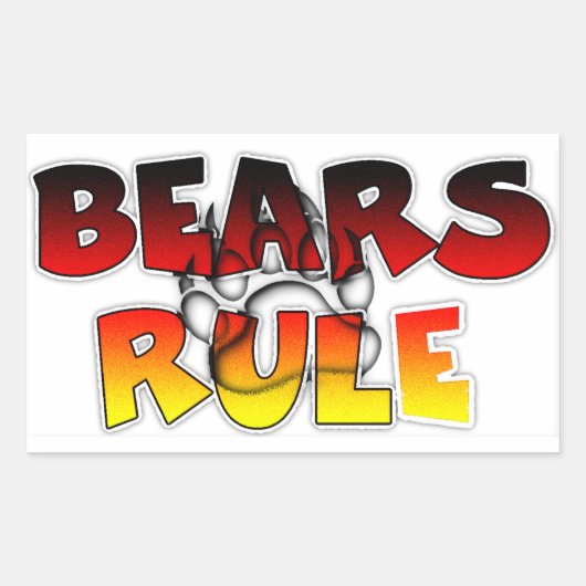 Beer Pride Bears heerst Rechthoekige Sticker (Voorkant)