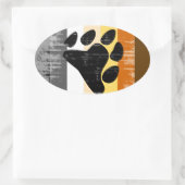 Beer Pride bedroefd Ovale Sticker (Tas)