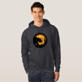 Beer Pride-Beer in Sunset beer Pride-vlaggenkleure Hoodie (Voorkant volledig)