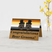 Beer Pride Beren Gay Wedding Gefeliciteerd Kaart (Gele Bloem)