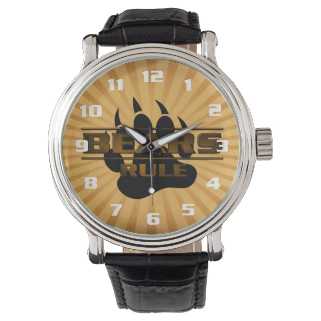 Beer Pride Beren Regel Beer Paw Horloge (Voorkant)