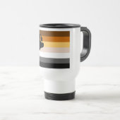 Beer Pride Colors Flag Black Paw Reisbeker (Voorkant rechts)