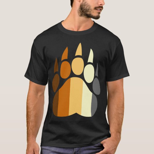 Beer Pride Colors Paw T-Shirt (Voorkant)