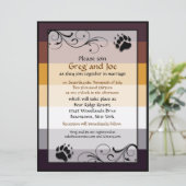 Beer Pride Custom Gay Wedding Invitations Kaart (Staand voorkant)