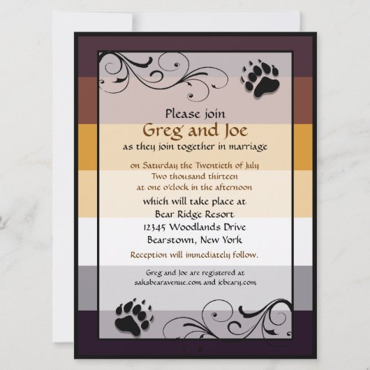 Beer Pride Custom Gay Wedding Invitations Kaart (Voorkant)
