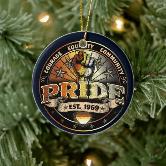 Beer Pride est. 1969 Keramisch Ornament (Boom)