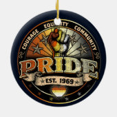 Beer Pride est. 1969 Keramisch Ornament (Achterkant)