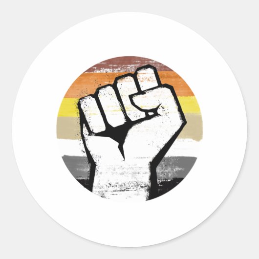 Beer Pride Fist Circle Print Ronde Sticker (Voorkant)