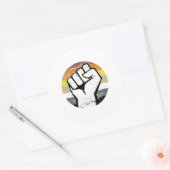 Beer Pride Fist Circle Print Ronde Sticker (Envelop)