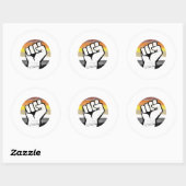 Beer Pride Fist Circle Print Ronde Sticker (Vel)