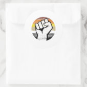 Beer Pride Fist Circle Print Ronde Sticker (Tas)