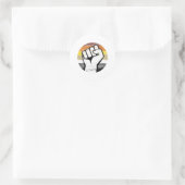 Beer Pride Fist Circle Print Ronde Sticker (Tas)