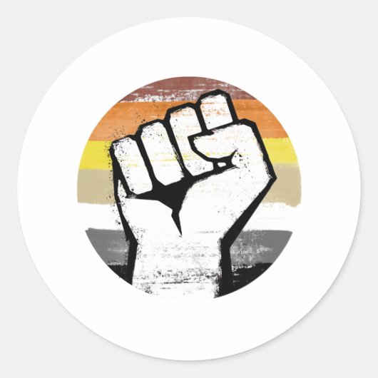 Beer Pride Fist Circle Print Ronde Sticker (Voorkant)