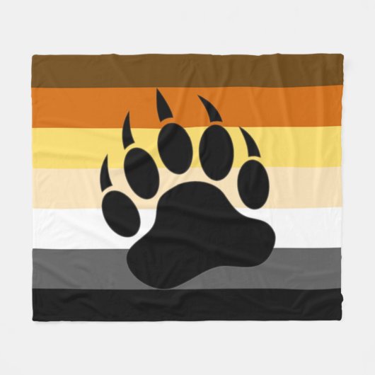 Beer Pride Flag Beer Paw Fleece Deken (Voorkant (Horizontaal))
