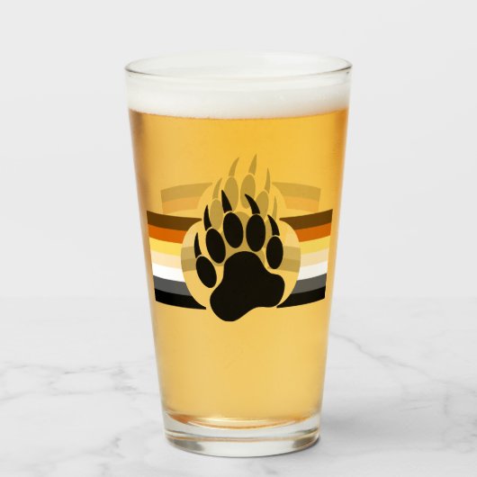 Beer Pride Flag Beer Paw Glas (Achterkant gevuld)