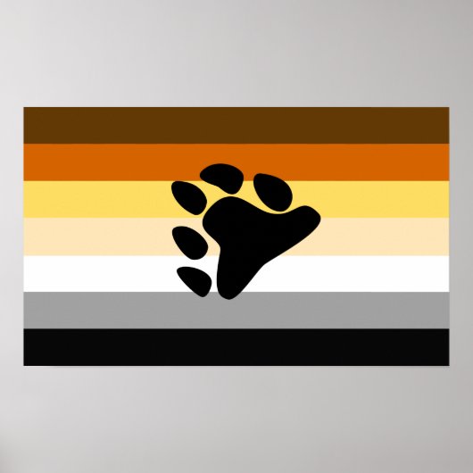 Beer Pride Flag en Paw Poster (Voorkant)