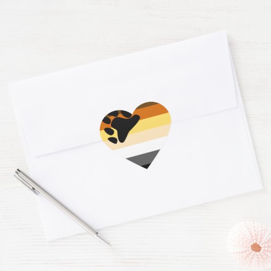 Beer Pride Flag Hart Sticker (Envelop)
