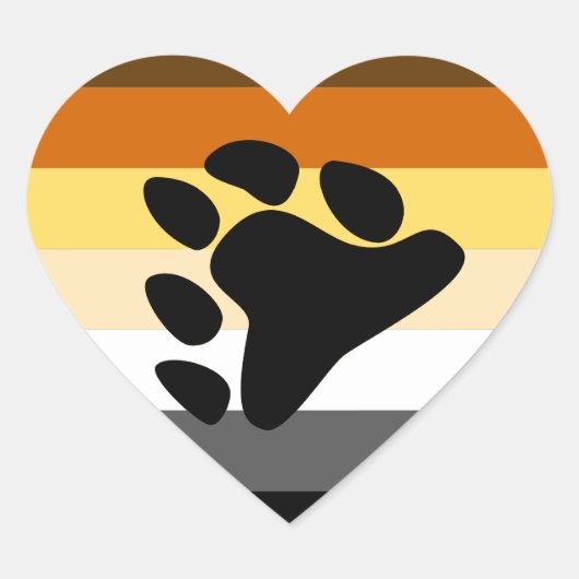 Beer Pride Flag Hart Sticker (Voorkant)