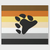 Beer Pride Flag met Paw Cadeaupapier (Vlak)