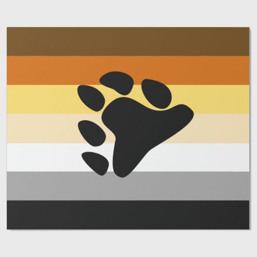 Beer Pride Flag met Paw Cadeaupapier (Vlak)