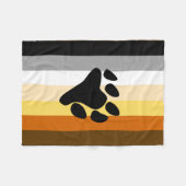 Beer Pride Flag met Paw Fleece Deken (Voorkant (Horizontaal))