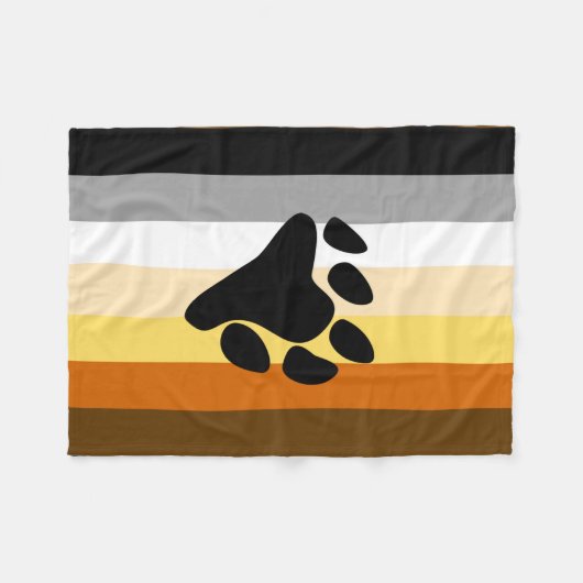 Beer Pride Flag met Paw Fleece Deken (Voorkant (Horizontaal))