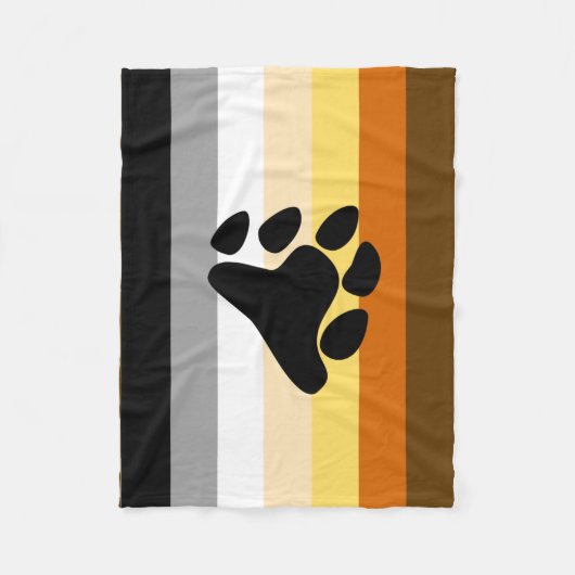 Beer Pride Flag met Paw Fleece Deken (Voorkant)