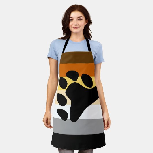 Beer Pride Flag met Paw Schort (Gedragen)