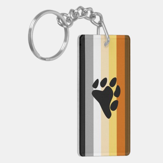 Beer Pride Flag met Paw Sleutelhanger (Voorkant Links)