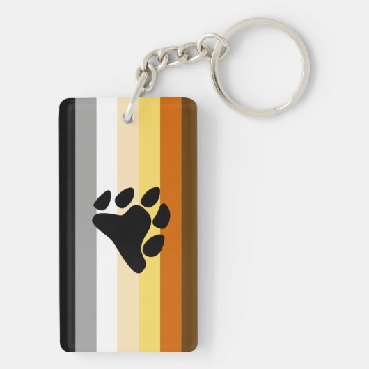 Beer Pride Flag met Paw Sleutelhanger (achterkant)