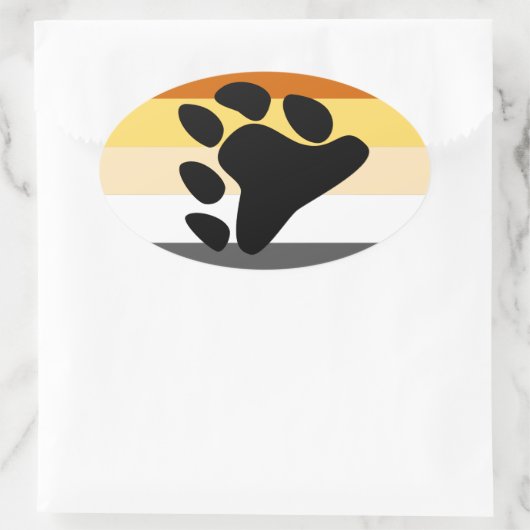 Beer Pride Flag Ovale Sticker (Tas)