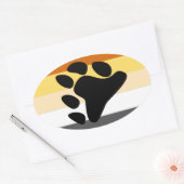 BEER PRIDE FLAG STRIPES ONTWERP OVALE STICKER (Envelop)