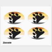 BEER PRIDE FLAG STRIPES ONTWERP OVALE STICKER (Vel)