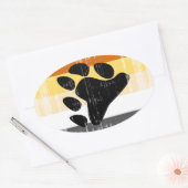 BEER PRIDE FLAG VERDRIETIG ONTWERP OVALE STICKER (Envelop)