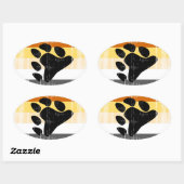 BEER PRIDE FLAG VERDRIETIG ONTWERP OVALE STICKER (Vel)