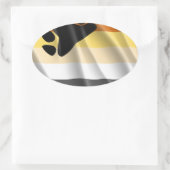 BEER PRIDE FLAG WAVY DESIGN OVALE STICKER (Tas)