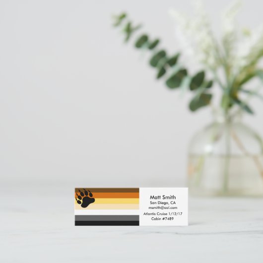 Beer Pride Gay Cruise Card Mini Visitekaartje (Staand voorkant)