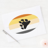 BEER PRIDE GESTREEPTE POOT HORIZONTAAL OVALE STICKER (Envelop)