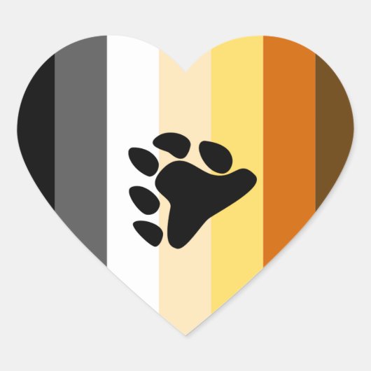 BEER PRIDE GESTREEPTE POOT VERTICAAL HART STICKER (Voorkant)