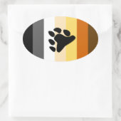 BEER PRIDE GESTREEPTE POOT VERTICAAL OVALE STICKER (Tas)